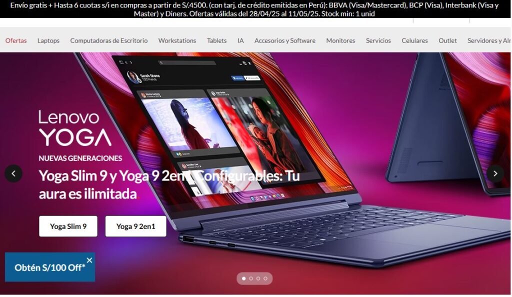 Yoga 2-in-1 touchscreen laptop by Lenovo